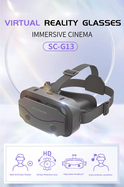 VR Glasses Virtual Reality Headset – 3D Lenses Smart Goggles for Smartphones, Mobile Game Accessory
