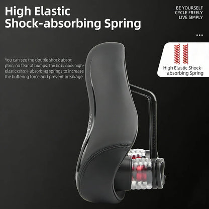 Ergonomic Bike Saddle - Thick Soft Shock-Absorbing Hollow Breathable Seat for Mountain & Road Bikes