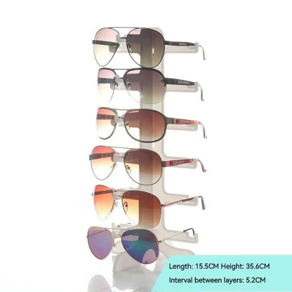 Plastic Sunglasses & Eyeglasses Display Stand — Space-Saving Home Organizer Shelf