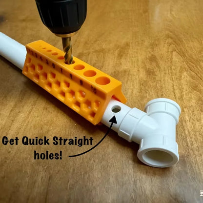 15mm 10-Hole Drilling Guide Jig – Non-Slip PVC Pipe Drill Fixture for Fast, Accurate & Secure Hole Drilling