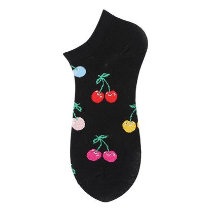 40-Style Colorful Cotton Ankle Socks – Fashion Novelty Short Socks for Men & Women, Funny Animal, Food & Avocado Casual Designs