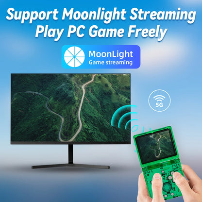 ANBERNIC RG35XXSP Flip Handheld Game Console – 3.5” IPS Display, 64GB, 64-Bit Linux, Online Play