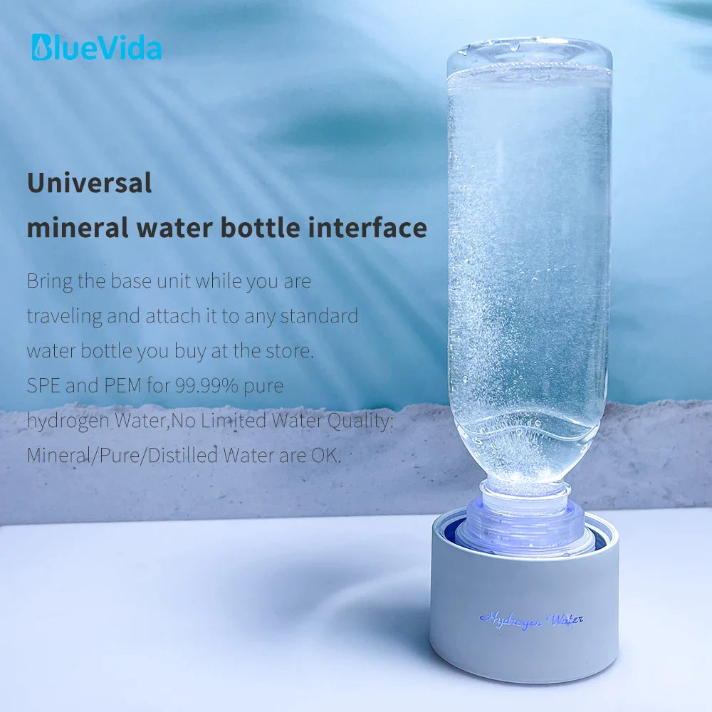 BlueVida SPE&PEM Hydrogen Water Generator - High Concentration, 2 Work Modes & Self-Cleaning, Hydrogen Absorption