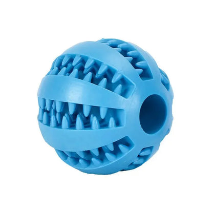 Natural Rubber Dog Chew Toy Ball – Extra Tough 5cm Interactive Tooth Cleaning Pet Treat & Training Toy