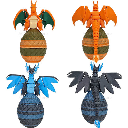 3D Printed Mega Charizard X Figure — Anime Dragon Egg Action Model Toy