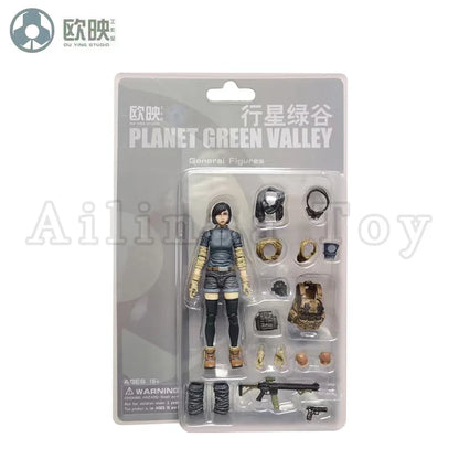 Ou Ying Studio 1/18 Planet Green Valley PGV 3.75" EFSA Female Action Figure — Anime Model Collectible
