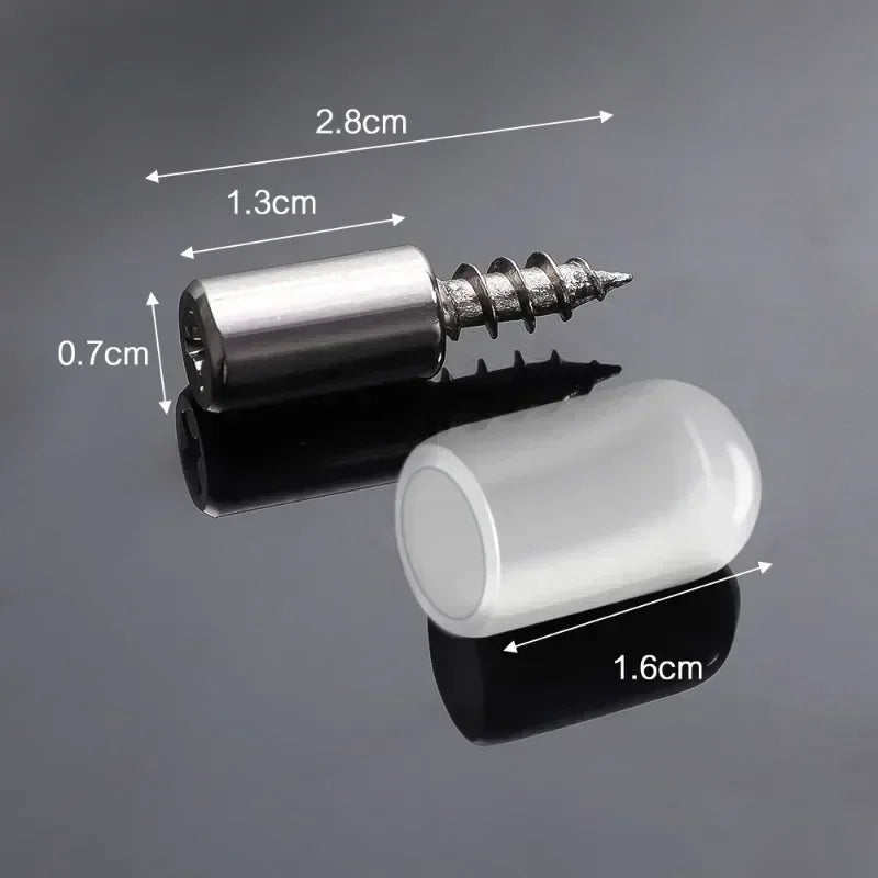50/5Set Cross Self-Tapping Screws with Rubber Sleeve : Ideal for Laminate Support, Wardrobe, Cabinet, and Glass Partition Nails