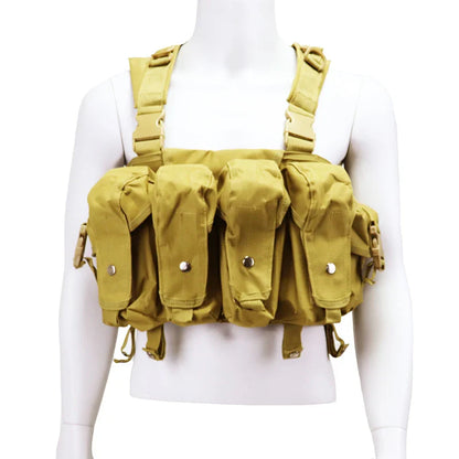 Tactical MOLLE Vest | Quick Release Hunting & CS Training Chest Vest with AK Belly Pockets