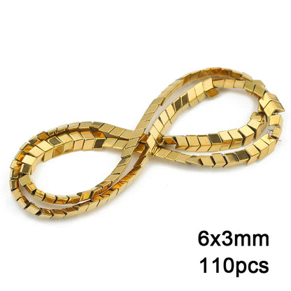 3A+ Retention Color Hematite Beads – Star & Heart Shapes, Gold-Plated Natural Stones for DIY Jewelry & Bracelets