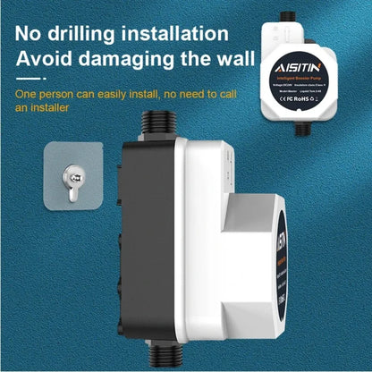 2024 Upgraded 180W 24V Brushless Automatic Booster Pump – Silent Water Pressure Pump for Home Shower & Water Heater