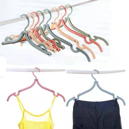5/10PCS Foldable Portable Clothes Hangers – Travel-Friendly Multi-Functional Hanging Rack for Home & Business Trips