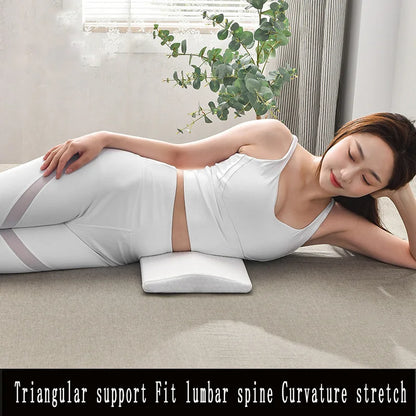 Memory Foam Lumbar Pillow for Pregnant Women — Orthopedic Triangle Waist & Back Support Cushion with Slow-Rebound Comfort and Pain Relief