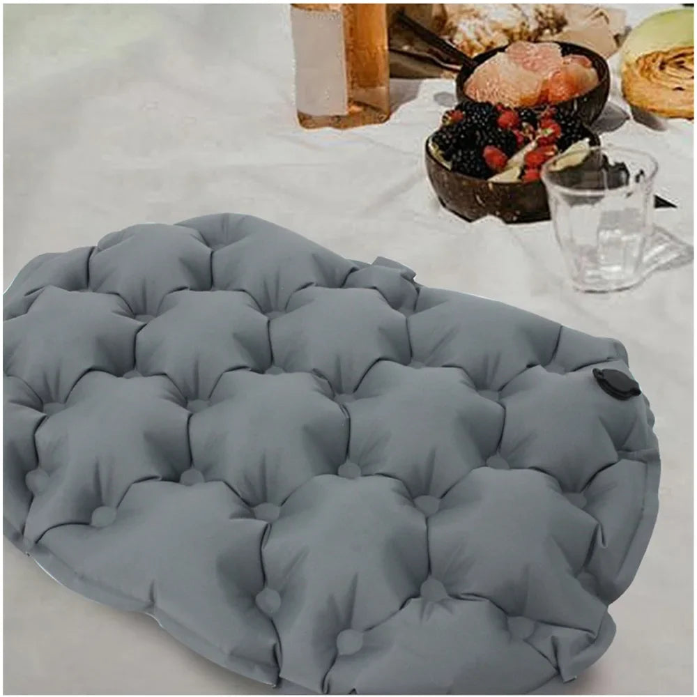 Inflatable Seat Cushion 36x28cm Portable Outdoor Camping Hiking Travel Chair Pad Lightweight Comfortable Inflatable Sitting Mat