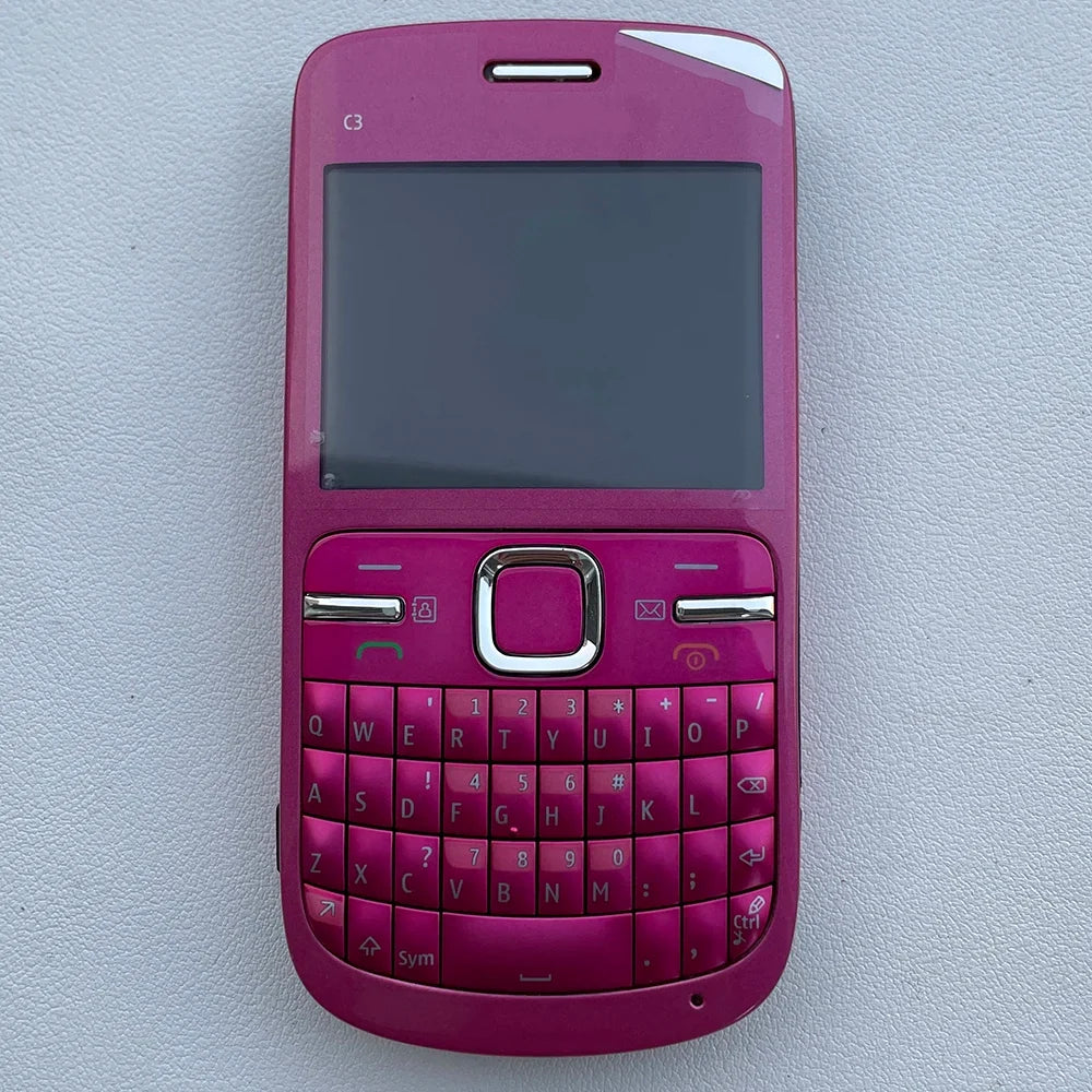 C3-00 Unlocked Mobile Phone - 2.4" GSM 2G QWERTY Keyboard Cellphone with 2MP Camera