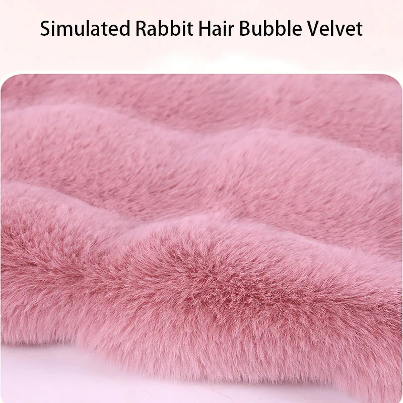 Winter Plush Car Seat Covers – Ultra-Soft Rabbit Fur Cushion Pads for Warmth, Universal Fit Auto Chair Protectors