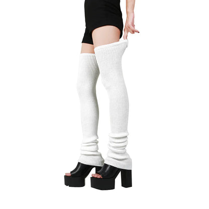 Anime Gothic Lolita Knee Socks – 90CM Cosplay Leg Warmers & Loose Knitted Socks for Women Maid Costume