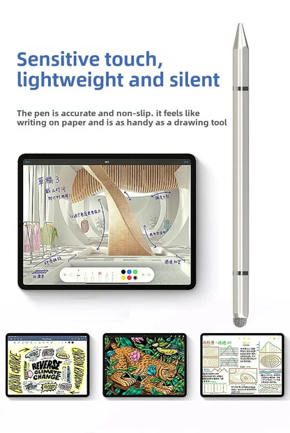 3-in-1 Magnetic Stylus Pen — Capacitive Touch Pen for iOS & Android Tablets and Smartphones, Compatible with iPad, Samsung, Xiaomi & Huawei, Drawing & Writing Tool