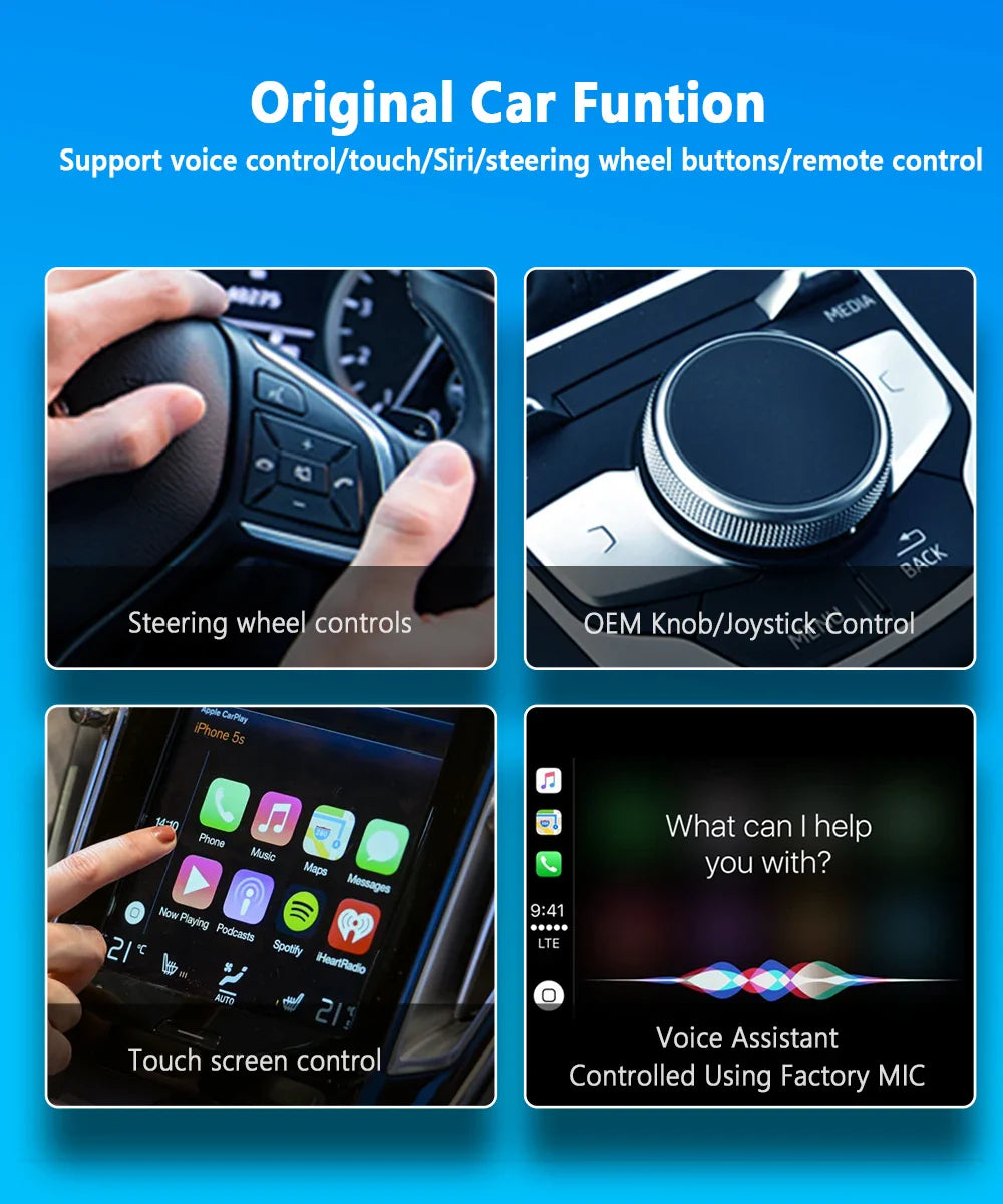 CarPlay TV Box Android 13 – Wireless Android Auto CarPlay Adapter Qualcomm 6225 8GB+128GB for Volvo, Benz, Audi, Kia, Hyundai, Mazda, VW