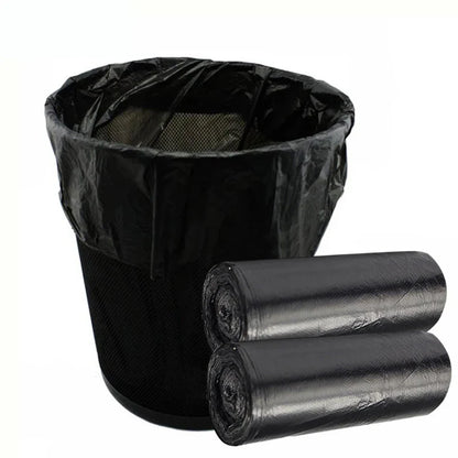 100pcs Black Household Rubbish Bags for Bathroom, Kitchen, and Trash Can - Disposable Plastic Garbage Bags