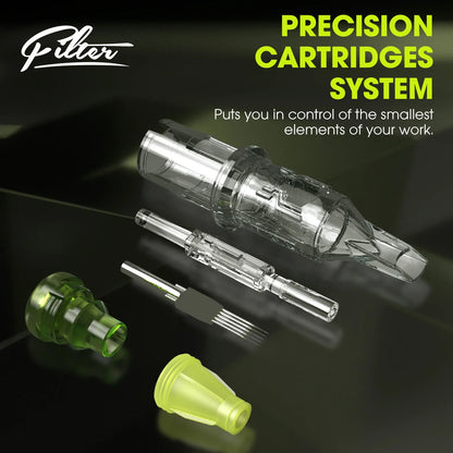 EZ Filter Venom Tattoo Needle Cartridges - Disposable Round Liner & Shader Needles