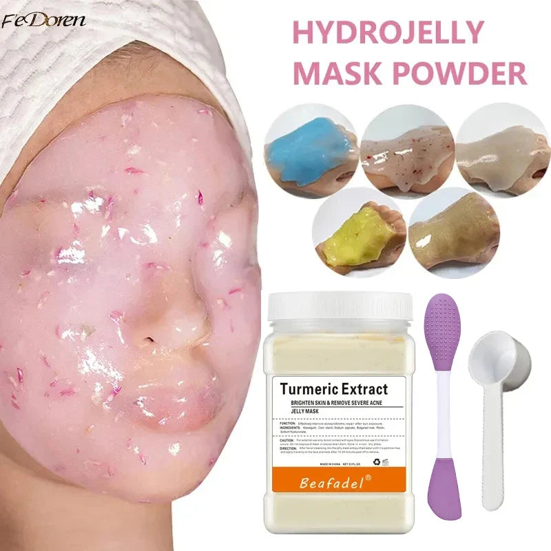 650g/200g Soft Hydro Jelly Mask Powder – DIY Hydrojelly Peel Off Masks with Hyaluronic Acid & Rose for Facial Skin Care