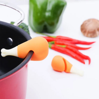 3-in-1 Silicone Pot Lid Holder Set - Anti-Spill, Heat-Resistant, Anti-Overflow Stopper and Cover Lifter - Durable Kitchen Tool