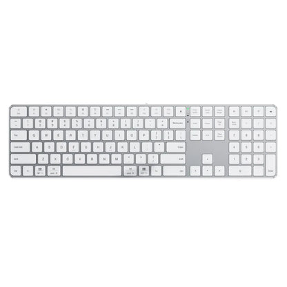 IFXLIFE Universal Wireless Bluetooth Keyboard – Rechargeable Slim Metal Frame Full-Size with Numeric Keys for Windows & macOS