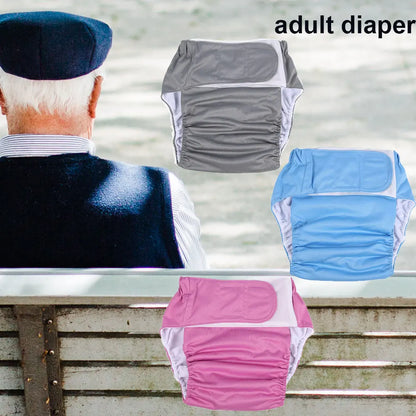 Reusable Adult Diaper – Large Washable Cloth Incontinence Pants for Elderly Men & Women