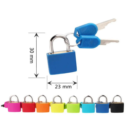 23mm Mini Coloured Padlock | Small Suitcase, Cabinet, Bookbag, Luggage & Home Ornament Lock for Travel Supplies