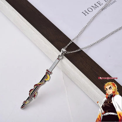 Demon Slayer Anime Necklace – Kimetsu no Yaiba Enamel Pendant Choker, Stainless Steel Cosplay Jewelry Gift
