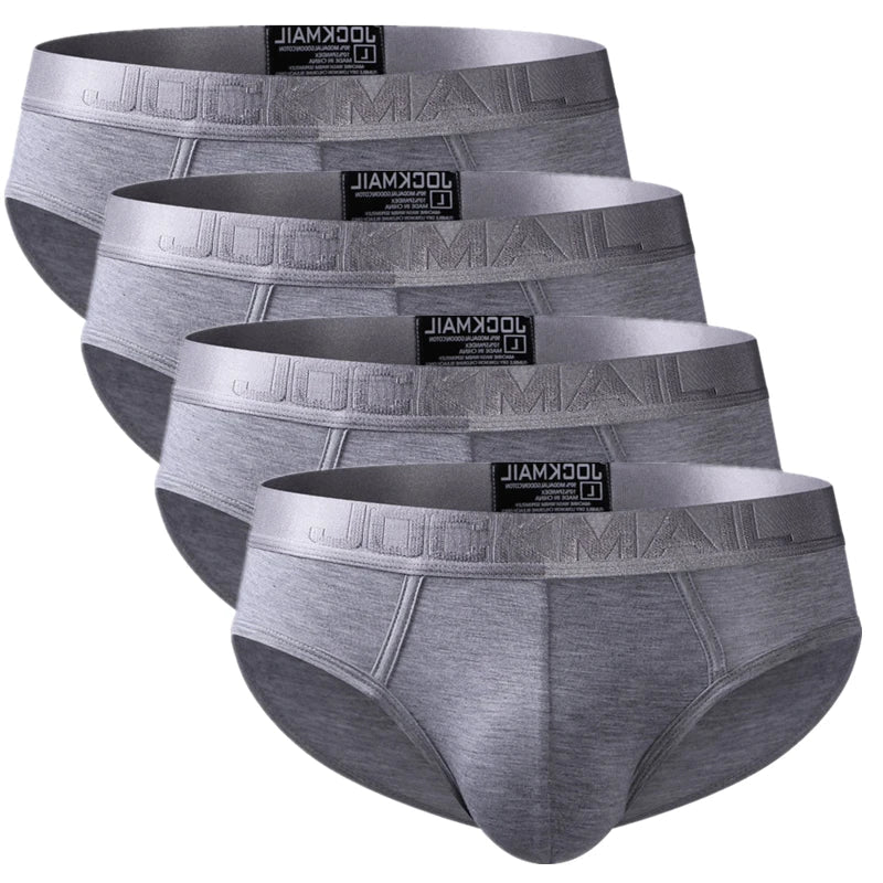 4-Pack Men’s Bamboo Briefs – Breathable Bikini-Style Underwear, Comfortable Soft Fit Male Underpants