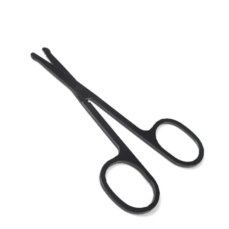 Mini Stainless Steel Nose Hair Scissors Round Head Portable Ergonomic Nose Hair Trimmer Cutter