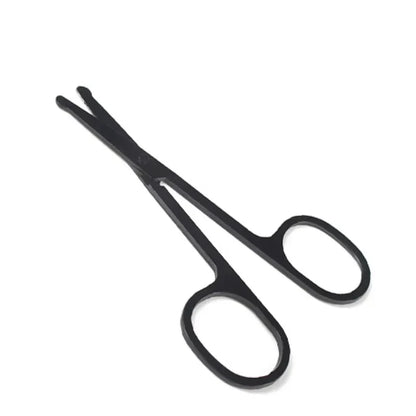 Mini Stainless Steel Nose Hair Scissors Round Head Portable Ergonomic Nose Hair Trimmer Cutter