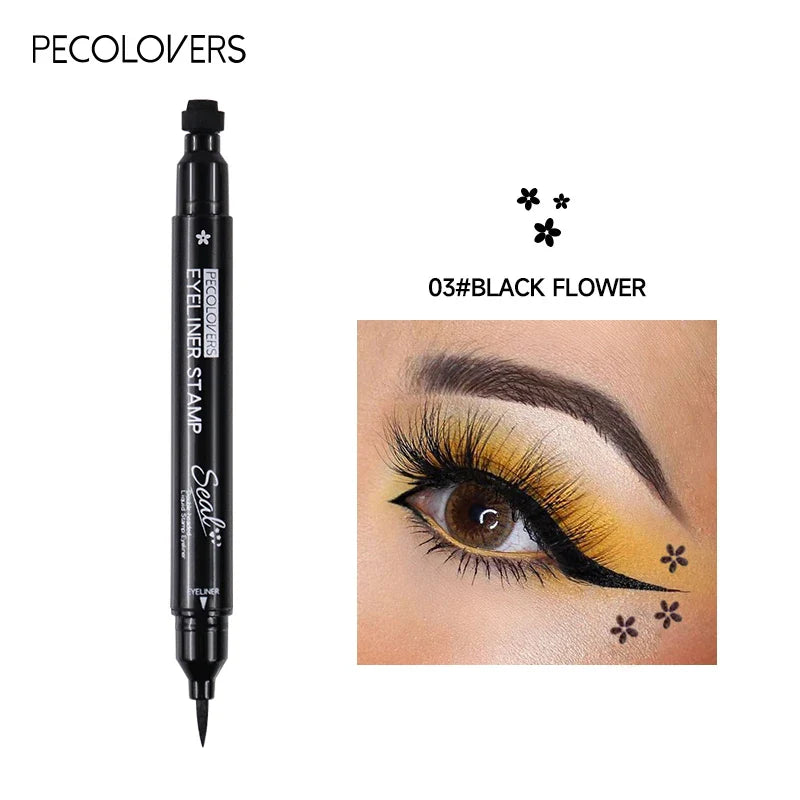 Star Liquid Eyeliner 2-in-1 — Black Moon Stamp Pencil, Waterproof Long-Lasting Easy-Apply Eye Makeup