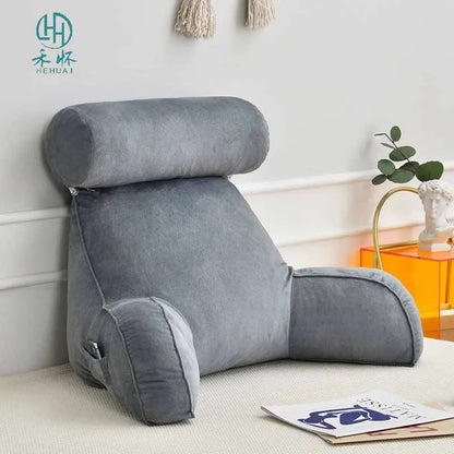 All Season Reading Pillow – Backrest Lumbar Support Cushion for Sofa, Bed & Office Chair | Comfortable Pain Relief Back Support Cushion