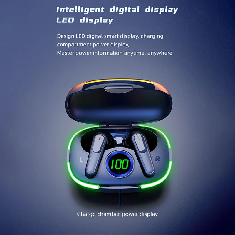 Original TWS Pro 80 Wireless Bluetooth Headset - LED Display, Mic, Earbuds for Air Fone Bluetooth Earphones
