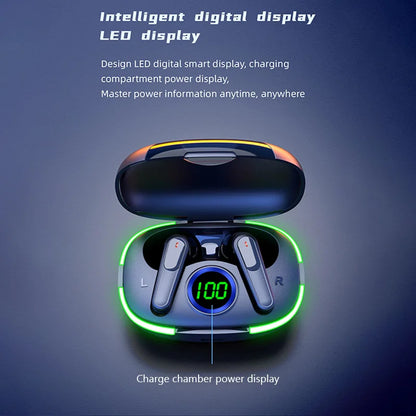 Original TWS Pro 80 Wireless Bluetooth Headset - LED Display, Mic, Earbuds for Air Fone Bluetooth Earphones