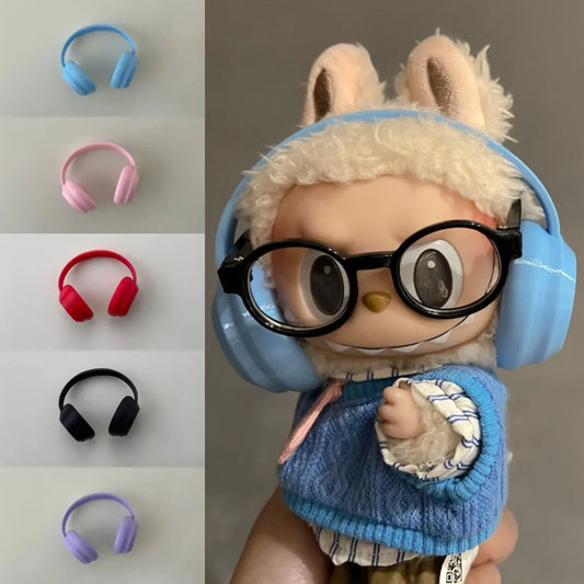 Labubu Doll Accessories — 17cm Fashion & 10cm Cotton Doll Macaron Color Earphones for Labubu Dolls