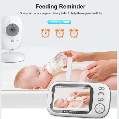 3.5" Video Baby Monitor — Night Vision, 2.4G Two-Way Audio, Temperature Display, Home Security Camera