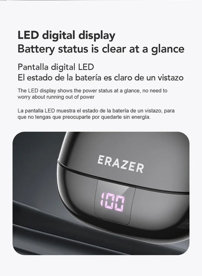 ERAZER XT66PRO Bluetooth Earphones – ASMR Headsets, DIY App, AI Translator, Wireless Earbuds with 13-Hour Battery Life & Display