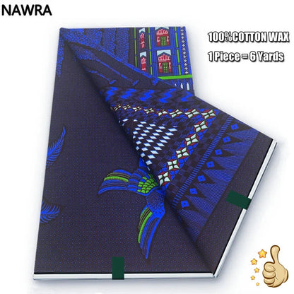 Original 100% Cotton African Wax Print Fabric - Soft Ankara Batik DIY Pagne