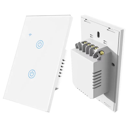WiFi & Bluetooth Smart Touch Panel Switch - US Standard, 1/2/3/4 Way, Compatible with Tuya & Google Home