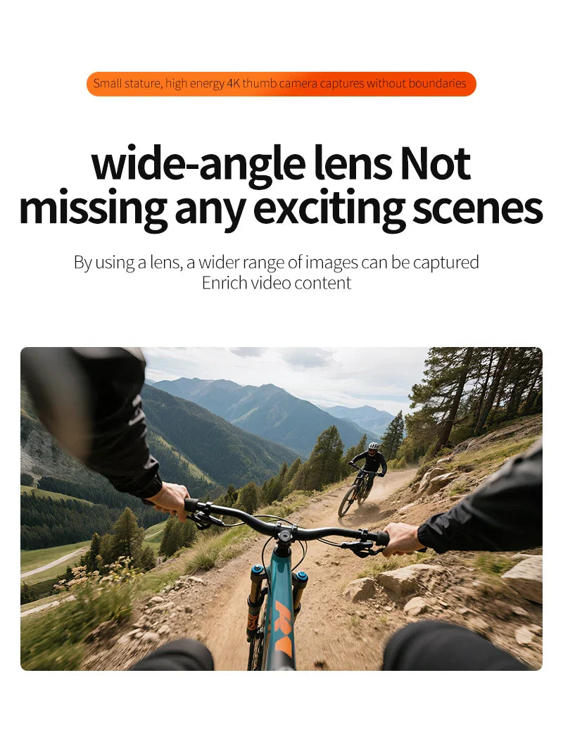 4K WiFi Mini Action Camera — Portable Thumb-Size Sport Cam for Outdoor, Helmet, Motorcycle, Cycling & Vlogging