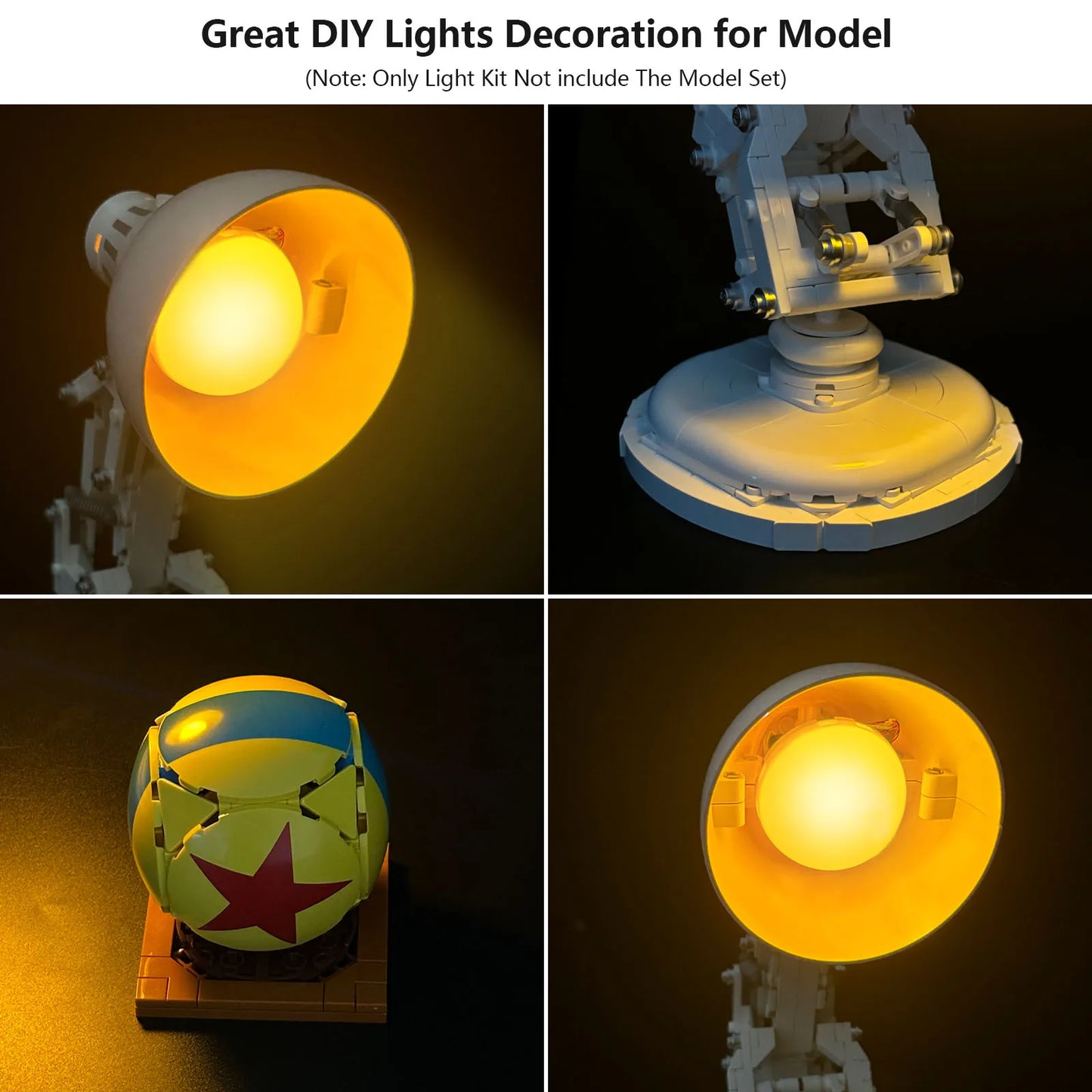 LYBMTWF LED Light Kit for LEGO Luxo Jr. - DIY Building Block Display Lighting Set, Model Not Included