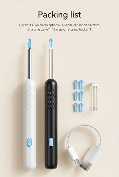 Ear Wax Removal Tool with 8M HD Camera – Ear Cleaner Endoscope with 6 LED Lights, Ear Cleaning Kit for Adults & Children