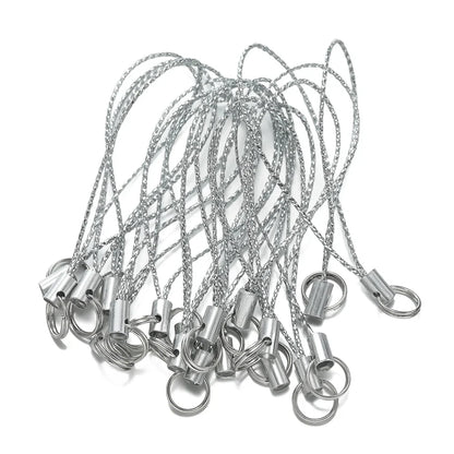 20/50pcs Polyester Lanyard Cord - Double Jump Ring Rope for Keychains, Phone Straps, DIY Crafts & Jewelry Making