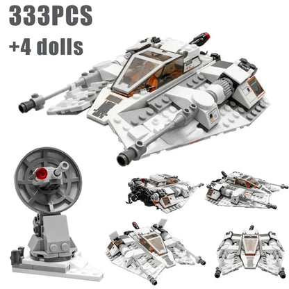 Hot Toys 75259 Air Combat Aircraft – 309PCS Snowspeeder Space War Building Blocks, Action Toy & Birthday Gift