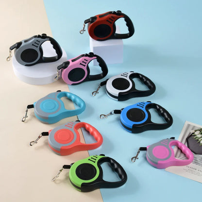 Retractable Dog Leash - 3M/5M Adjustable Walking & Hiking Traction Rope for Small and Large Dogs
