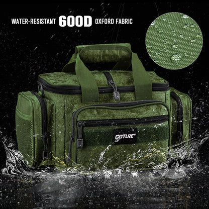 Goture Fishing Tackle Shoulder Bag – 38x23x19cm High Capacity 600D Oxford Cloth Outdoor Cycling & Camping Backpack