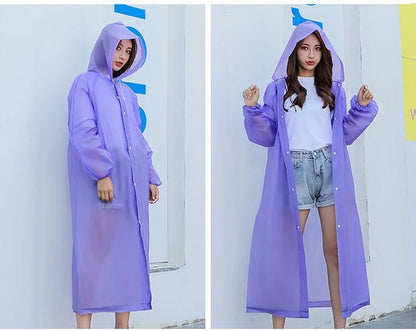 Waterproof Adult Raincoat – Lightweight, Portable, Reusable Poncho for Travel, Outdoor & Fashion Rainwear